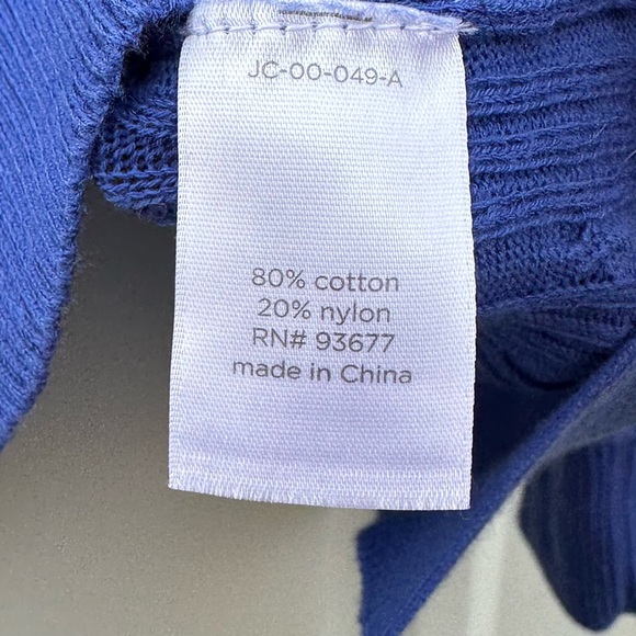 JCP Blue Boatneck Cuff Sleeve Sweater - Picture 4 of 7